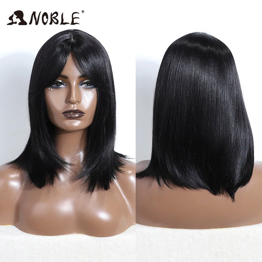 Noble Cosplay Synthetic Wig With Bangs Long Straight Wig Ombre Blond Colored Wig Wig For Women Wig For Black Women Synthetic Wig
