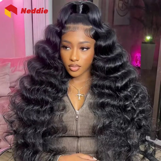 13x6 Hd Lace Frontal Wig Human Hair 30 Inch 13x4 Hd Transparent Lace Front Preplucked Black Body Wave Human Hair Wigs for Women