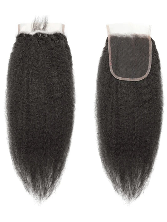 Upermall 13x4 Kinky Straight Lace Frontal Pre Plucked With Baby Hair HD Transparent Yaki 4x4 Closure Remy Human Hair For Women