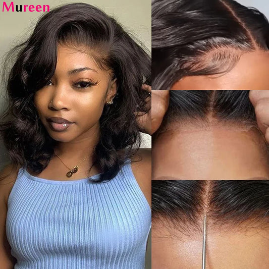 250% Density Lace Front Bob Wigs Human Hair 13x4 HD Lace Glueless Bob Wig Human Hair Short Body Wave Frontal Bob Wigs for Women