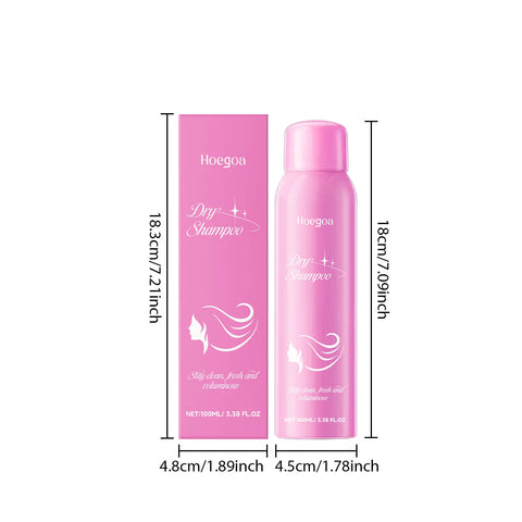 Hoegoa Hair Dry Shampoo Spray Waterless Lasting Styling Oil Control Refreshing Restoring Natural Luster Natural Hair Dry Shampoo