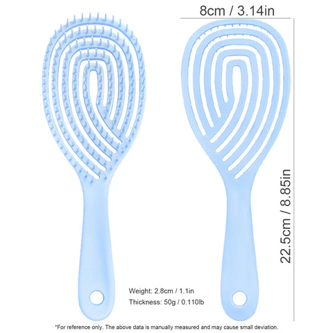 Hollow Out Hair Brush - Fast Blow Drying Scalp Massage Comb for Curly/Wet Hair, Detangling & Styling Tool