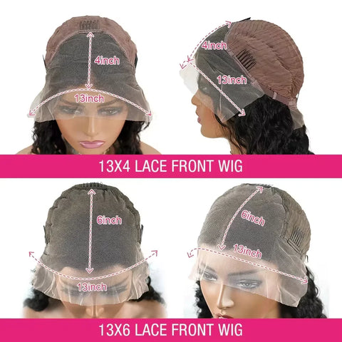 4C Edges Afro Wig Kinky Curly 13x6 HD Lace Frontal Wig 100% Curly Glueless Wig Human Hair 250%13x4 HD Lace Front Human Hair Wigs