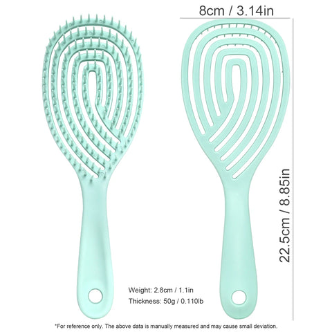 Hollow Out Hair Brush - Fast Blow Drying Scalp Massage Comb for Curly/Wet Hair, Detangling & Styling Tool