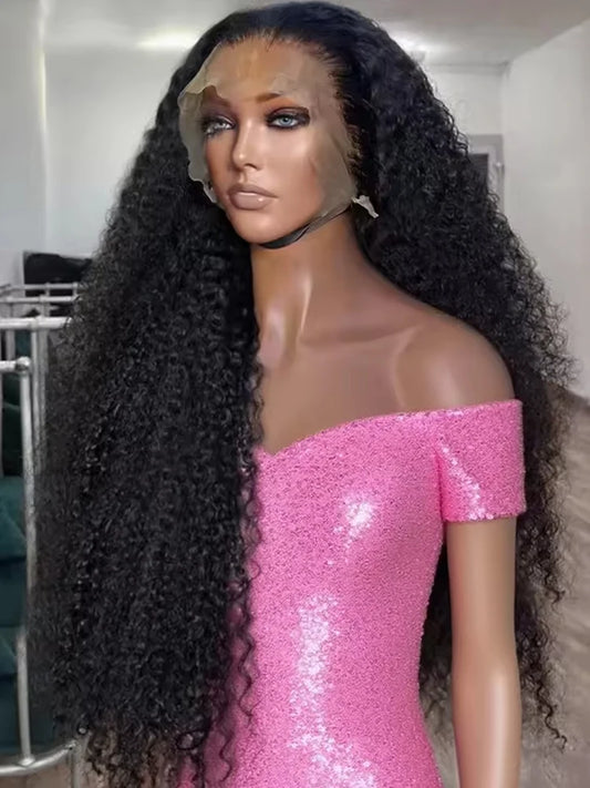 Deep Curly Lace Front Wigs Transparent HD 13x4 Lace Frontal Wigs Deep Wave 100% Real Human Hair Wigs For Women Wet And Wavy