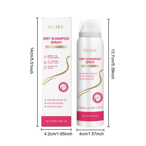 Eelhoe 100ml Dry Hair Spray Slacker Fluffy Hair Refresh Oil Control Hair Wash Free Nourish Care Styling Lasting Dry Hair Spray
