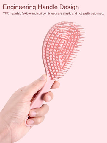 Hollow Out Hair Brush - Fast Blow Drying Scalp Massage Comb for Curly/Wet Hair, Detangling & Styling Tool