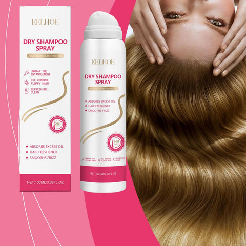 Eelhoe 100ml Dry Hair Spray Slacker Fluffy Hair Refresh Oil Control Hair Wash Free Nourish Care Styling Lasting Dry Hair Spray