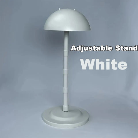 Adjustable Wig Hat Display Stand Portable Detachable Round-Top Mushroom Stand Holder For Styling Portable Dryers Hat Accessories