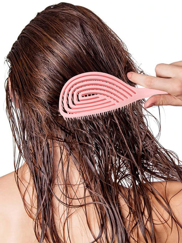 Hollow Out Hair Brush - Fast Blow Drying Scalp Massage Comb for Curly/Wet Hair, Detangling & Styling Tool