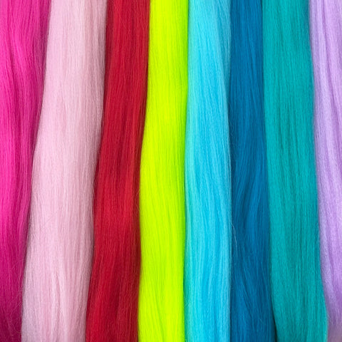 Synthetic 28Inch Long Straight Ponytail Purple DIY Braided Ponytail With Rubber Band Halloween Hair Accessories For Woman