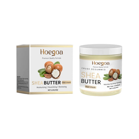 Hoegoa Shea Butter Moisturizing Nourishing Hydration Hair Mask Smooth Revitalizing Repair Dry Deep Conditioning Hair Treatment