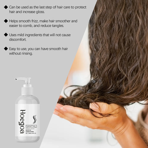Hoegoa Leave In Hair Conditioner Repair Hair Breakage Reduce Dryness Moisturizing Lasting Fragrance Nourishing Hair Conditioner