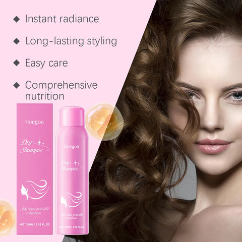 Hoegoa Hair Dry Shampoo Spray Waterless Lasting Styling Oil Control Refreshing Restoring Natural Luster Natural Hair Dry Shampoo