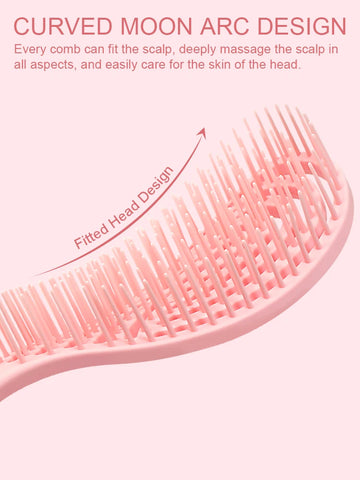 Hollow Out Hair Brush - Fast Blow Drying Scalp Massage Comb for Curly/Wet Hair, Detangling & Styling Tool