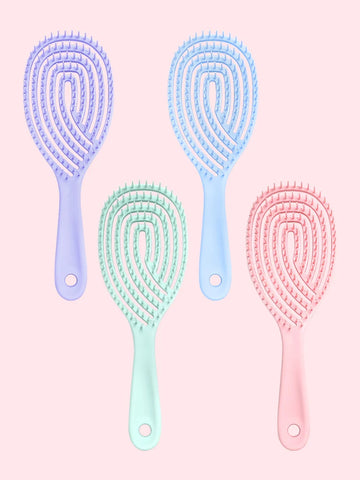 Hollow Out Hair Brush - Fast Blow Drying Scalp Massage Comb for Curly/Wet Hair, Detangling & Styling Tool