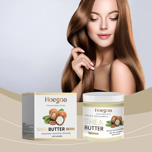 Hoegoa Shea Butter Moisturizing Nourishing Hydration Hair Mask Smooth Revitalizing Repair Dry Deep Conditioning Hair Treatment