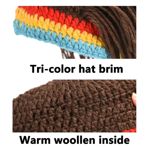 LUPU Synthetic Rasta Wig Hair Cap Beanie Hat Jamaica Rasta Handmade Cap Reggae Dreadlocks African Roots Wig Funny Bob Marley