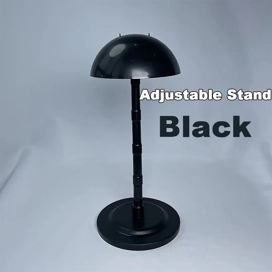 Adjustable Wig Hat Display Stand Portable Detachable Round-Top Mushroom Stand Holder For Styling Portable Dryers Hat Accessories