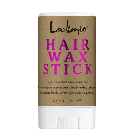 Lockmio 75g Hair Wax Stick With Castor Oil Tames Frizz Smooth Flyaways Strong Hold Edge Styling Finishing Broken Hair Gel