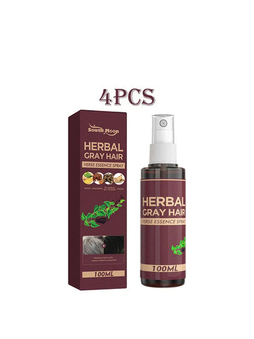 Southmoon 100ml Hair Darkening Herbal Spray White To Black Natural Color Repair Anti Grey Reduce Hair Loss Herbal Haircare Serum