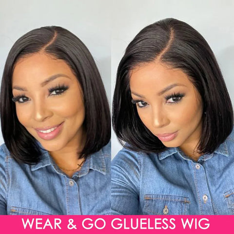 Wear And Go Glueless Wig 7x6 Bone Straight Lace Frontal Wig Human Hair Pre plucked 13x4 Transparent Lace Front Wig 180%