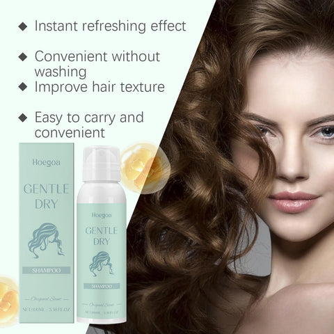 Hoegoa No Rinse Hair Dry Shampoo Spray Oil Control Volumizing Refreshing Fluffy Root Lifting Fresh Scent Hair Dry Shampoo Mist
