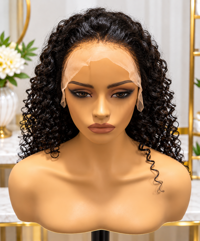 Jerry Curl Virgin Human Hair Transparent Lace Wig- Pre Plucked