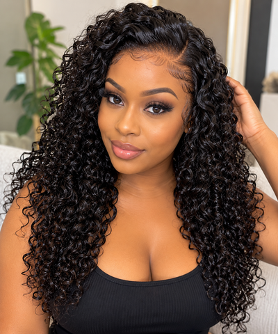 Jerry Curl Virgin Human Hair Transparent Lace Wig- Pre Plucked