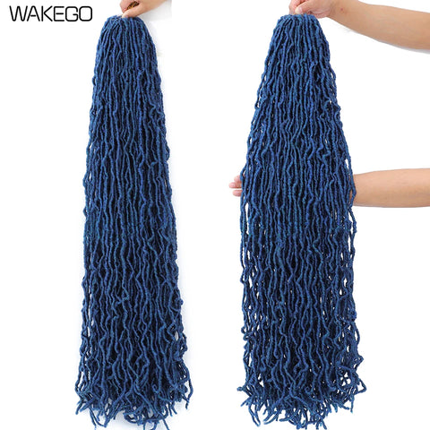 18 24 36 Inch 6 Packs Soft Locs Crochet Hair New Faux Locs Crochet Hair Pre Looped Crochet Hair for Black Women 21 Strands/Pack