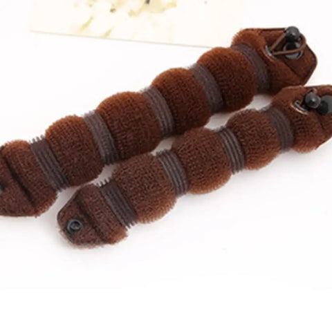 2PCS Hair Bun Maker Donut Magic Foam Sponge Easy Big Ring Former Hair Styling Tools Accessories For Girls Hair Donut Braider