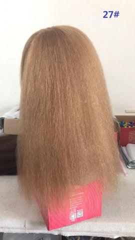 Lydia Afro Kinky Straight U Part Black 1B# Color Hair Wig Heat Resistant Synthetic 16-22 Inch Daily Wigs For Women  Ladies