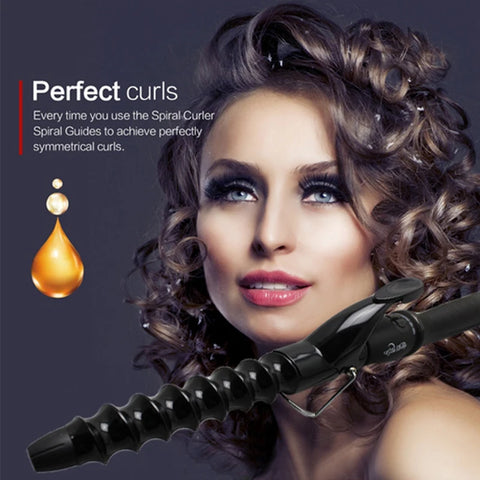 Pro Spiral Curling Iron Electric Ceramic Heating Anti-perm Curl Magic Hair Styling Tool Hair Curler Roller Wand Curl Styler
