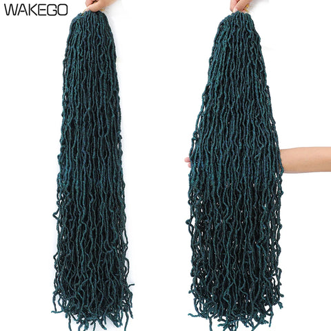 18 24 36 Inch 6 Packs Soft Locs Crochet Hair New Faux Locs Crochet Hair Pre Looped Crochet Hair for Black Women 21 Strands/Pack