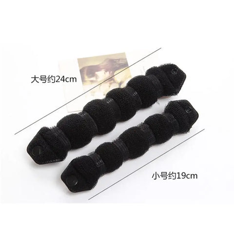 2PCS Hair Bun Maker Donut Magic Foam Sponge Easy Big Ring Former Hair Styling Tools Accessories For Girls Hair Donut Braider