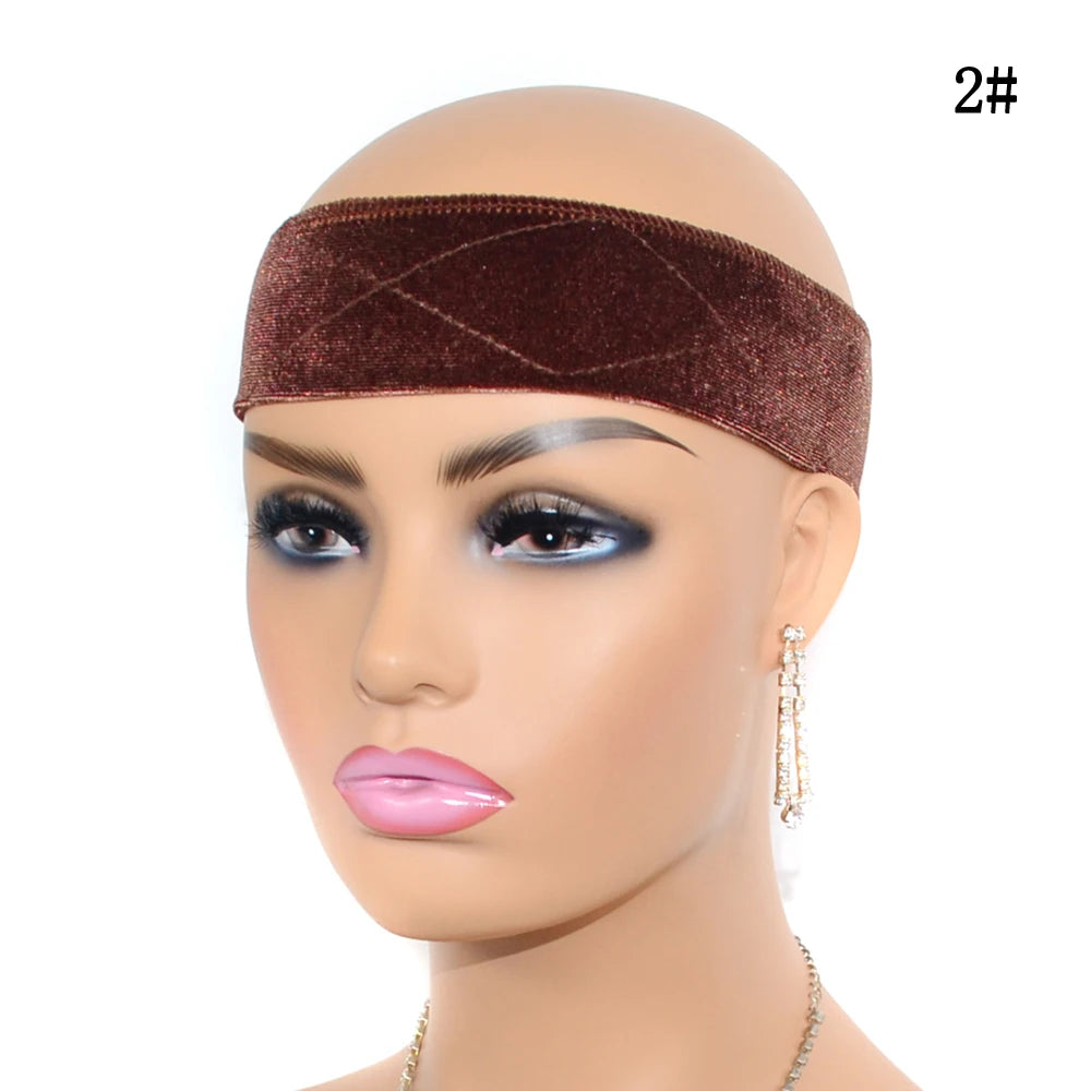 Velvet Adjustable No-Slip Headband Wig Grip Band Secure Fixed Design Hair Accessory for Keeping Wig in Place