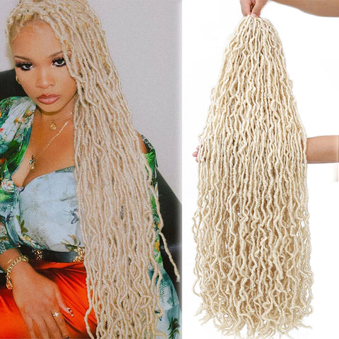 18 24 36 Inch 6 Packs Soft Locs Crochet Hair New Faux Locs Crochet Hair Pre Looped Crochet Hair for Black Women 21 Strands/Pack