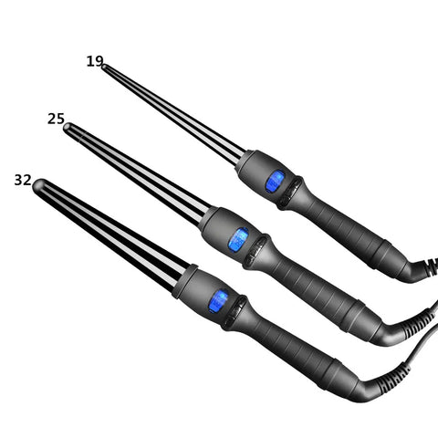 LCD  curlers conical curling iron single tube ceramic glaze pear flower cone electric hair curly hair