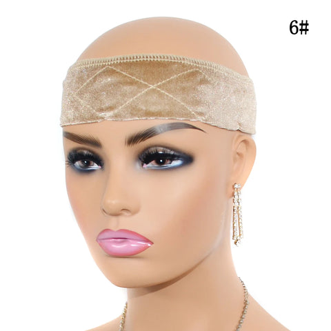 Velvet Adjustable No-Slip Headband Wig Grip Band Secure Fixed Design Hair Accessory for Keeping Wig in Place