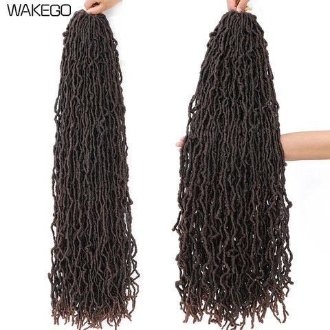 18 24 36 Inch 6 Packs Soft Locs Crochet Hair New Faux Locs Crochet Hair Pre Looped Crochet Hair for Black Women 21 Strands/Pack