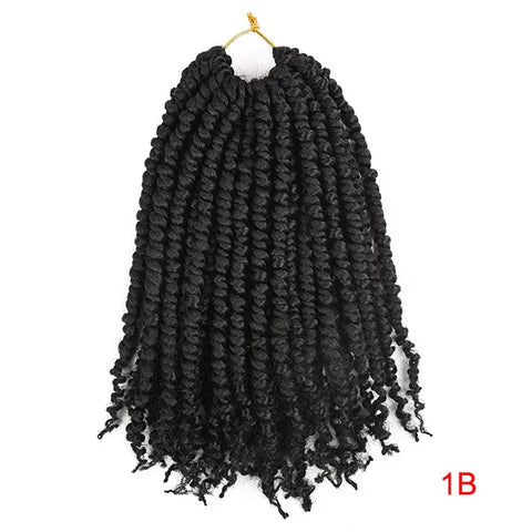 TOMO Bomb Twist Crochet Hair Synthetic 12Roots Spring Twist Pre Looped Crochet Braids Hair Extension Passion Twist for Women