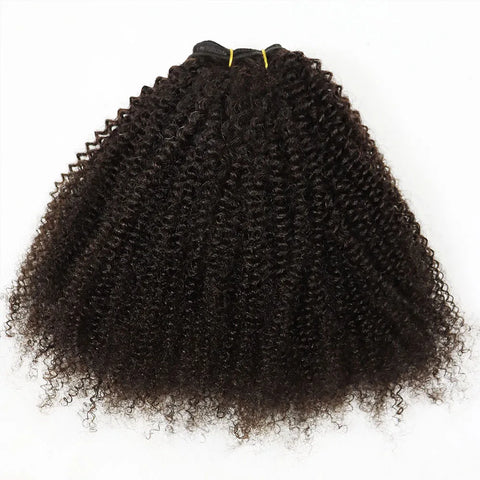 Human Hair Weft Different 4C Afro Kinky Curly Virgin Brazilian Human Hair Extensions Weave Bundles Weaving African Black Women