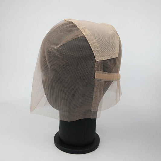 Full-Lace-Wig-Caps Wig Base For Hand Made Wigs With Adjustable Straps Glueless Weaving Full Lace Caps