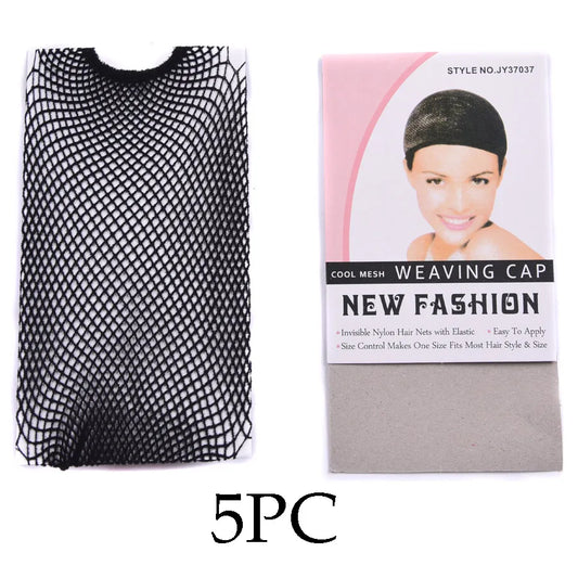 1/2/5Pcs Nylon Hair Net Good Quality Wig Hair Nets With Elastic New Fashion Hairnet Mesh Wig Caps For Women Open Ended Wig Cap