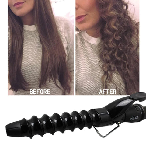 Pro Spiral Curling Iron Electric Ceramic Heating Anti-perm Curl Magic Hair Styling Tool Hair Curler Roller Wand Curl Styler