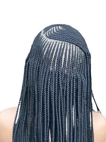 B3- Braided Wig: Handmade cornrow, Full French Lace