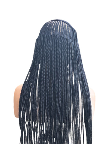 B3- Braided Wig: Handmade cornrow, Full French Lace