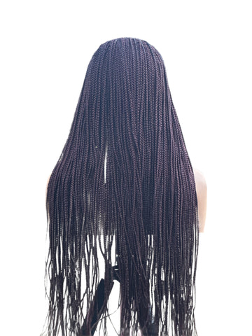 B2- Braided cornrow wig with 6 x 6 lace closure