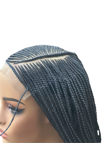 B2- Braided cornrow wig with 6 x 6 lace closure