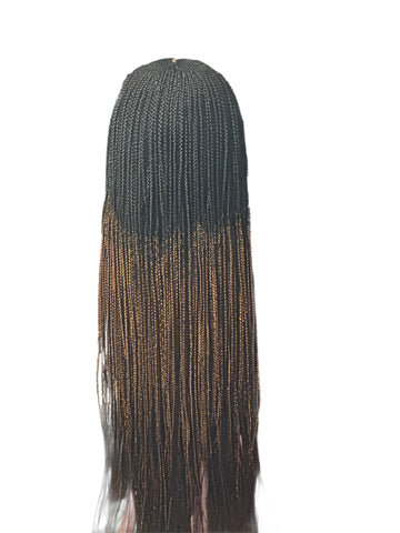 A2- Ombre Braided Lace Wig with middle part